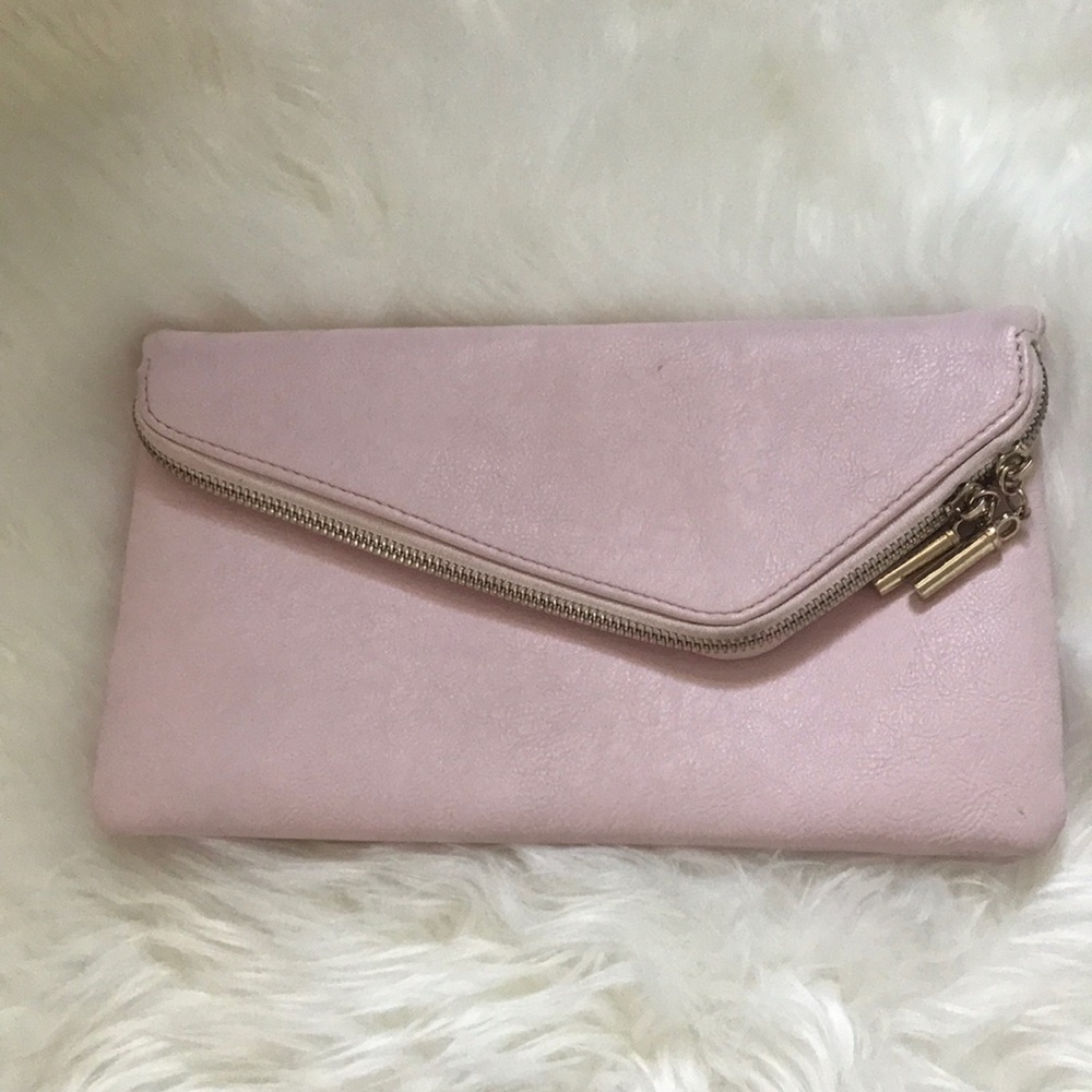 Light pink leather purse
